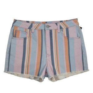 Wild Fable Multicolor Striped High Waist Shorts